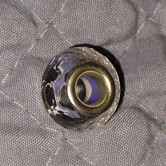 Silver murano Shades Of Blue glass bead bracelet - Picture 6 of 9